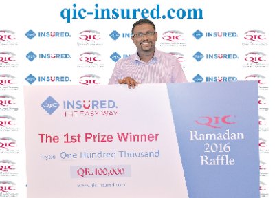 QIC Insured Raffle Winner Takes Home QR100,000 - Read Qatar Tribune On ...