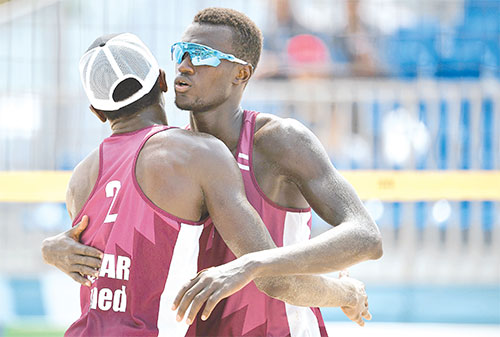 Qatar S Beach Volleyball Pair Now One Win Away From Gold Read Qatar Tribune On The Go For