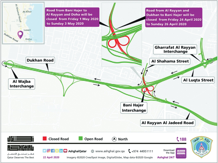 Temporary closure on parts of Bani Hajer Interchange - Read Qatar ...