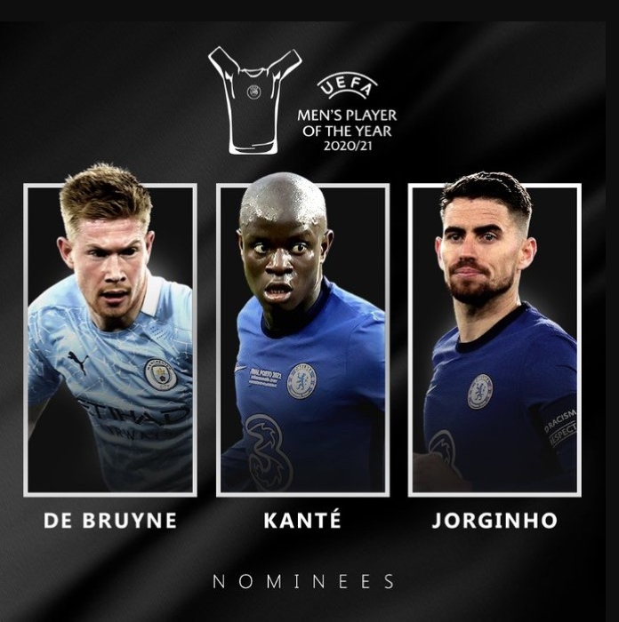 De Bryune, Kante, headline UEFA Player of the Year nominees