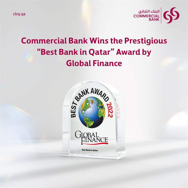 Commercial Bank Wins Prestigious 'Best Bank In Qatar' Award By Global ...