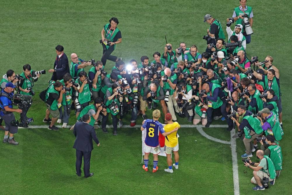 Takefusa Kubo of Japan poses during the official FIFA World Cup