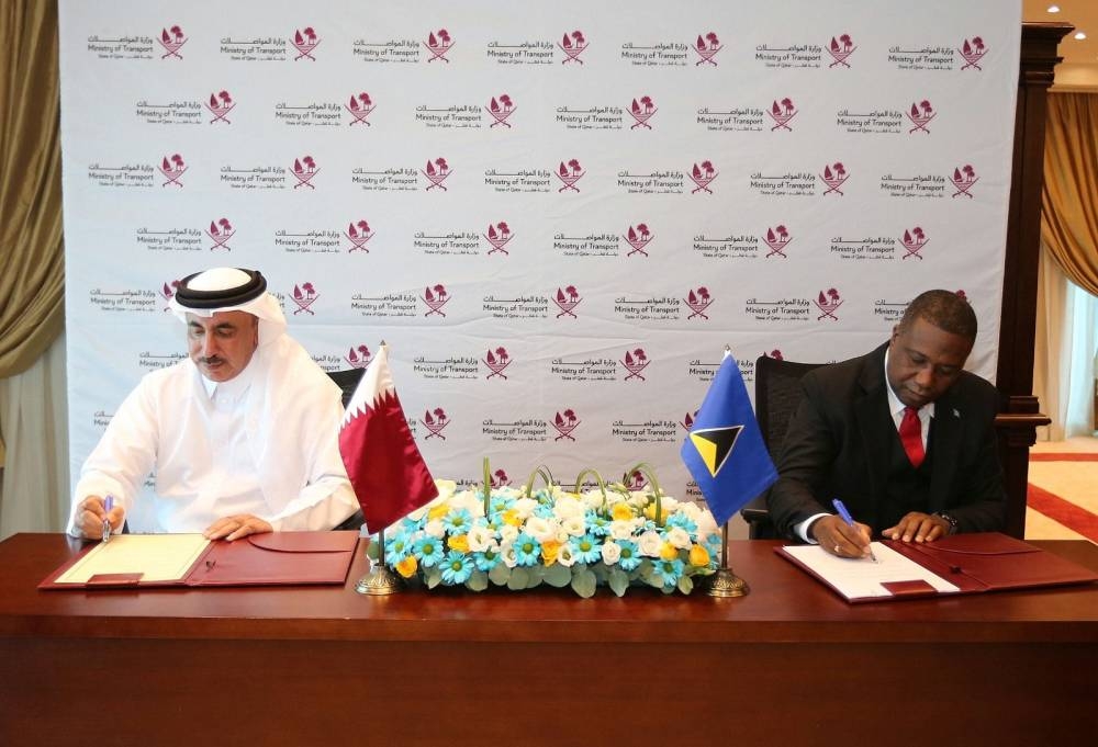 Qatar, Saint Lucia sign air services agreement - Read Qatar Tribune on ...