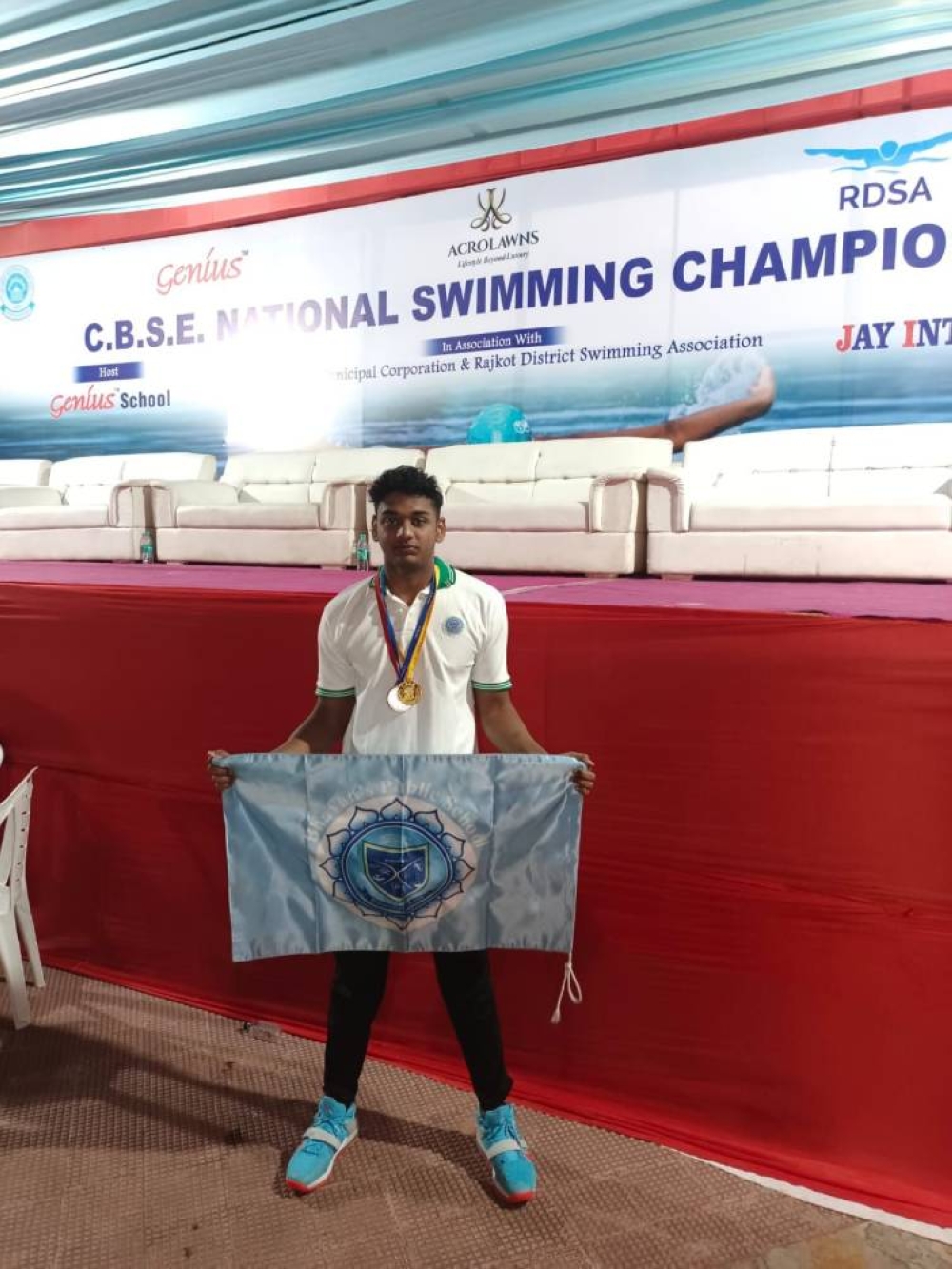 Bhavan’s student wins gold medal inCBSE National Swimming Competition