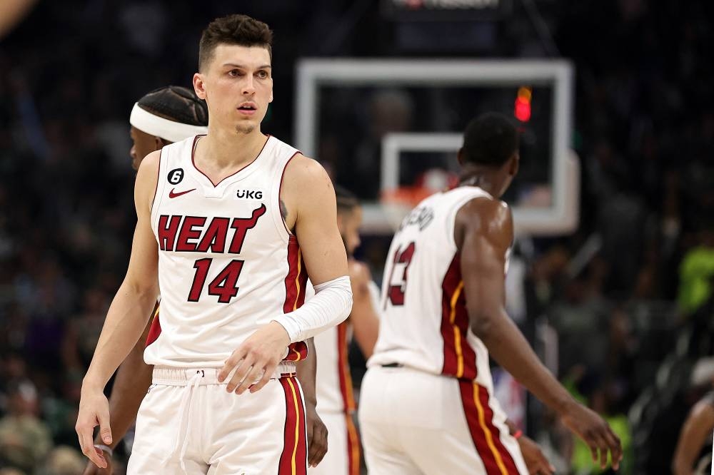 Heat Guard Herro Suffers Broken Hand During Game 1 Against Bucks - Read ...