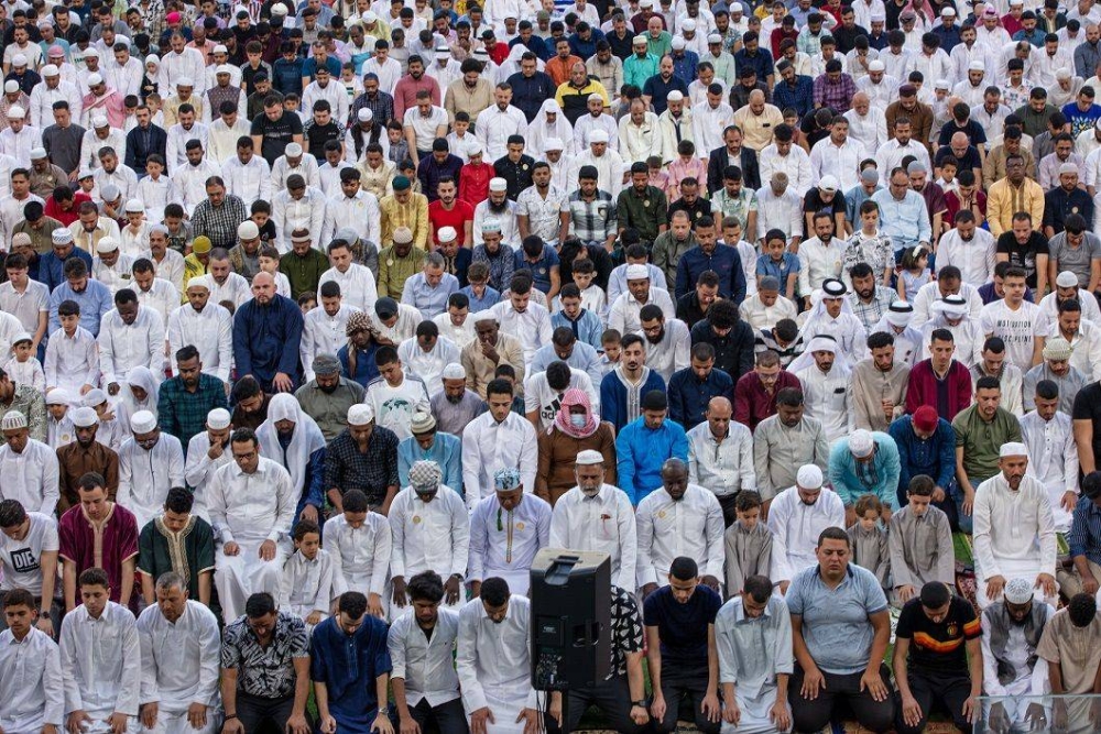 Eid prayer held at Education City Stadium for the first time - Read ...