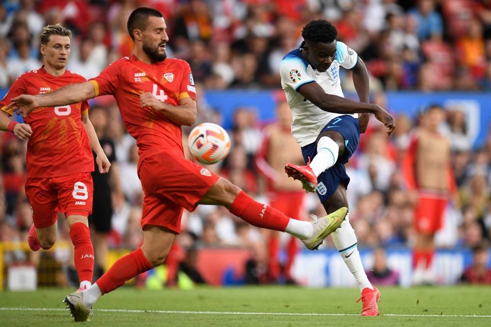 Saka stars as England hit North Macedonia for seven