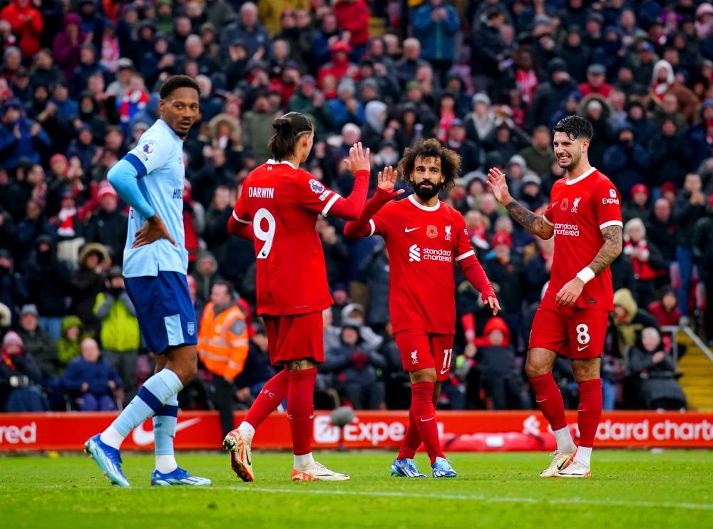 Salah At The Double As Liverpool Brush Aside Brentford At Anfield ...