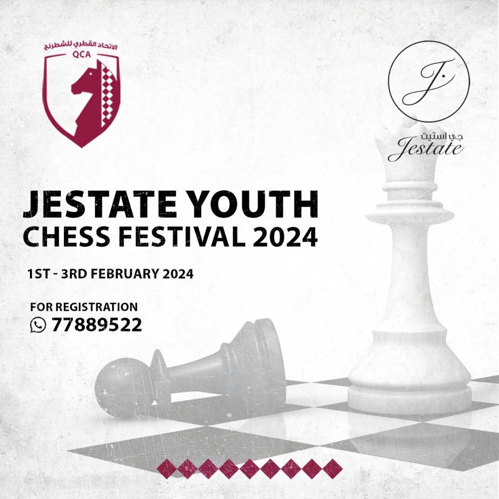 QCA to hold 1st Jestate Youth Chess 2024 from Feb 13 Read Qatar