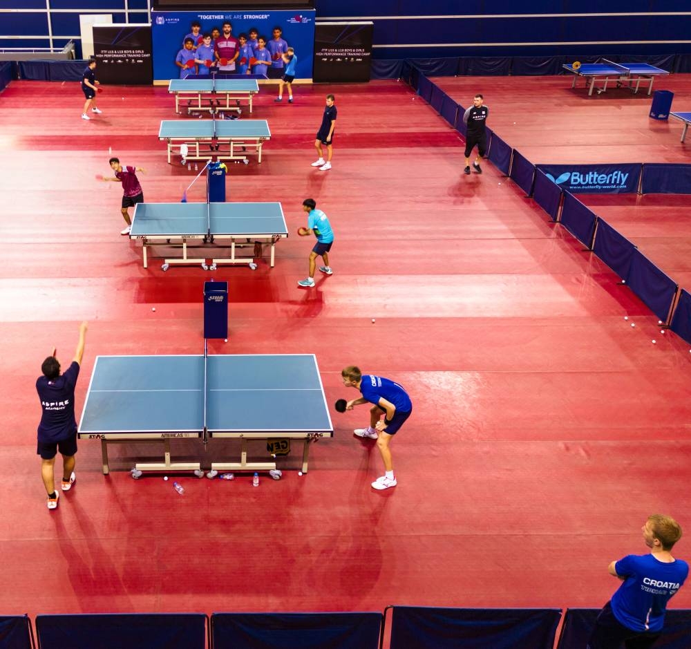 Aspire Academy hosts table tennis camp with foreign players, coaches